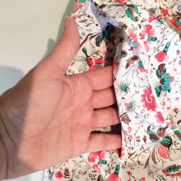 GAP VTG Pleated Floral Mini Skirt S Cotton Blend Pockets Y2K Cottagecore - Picture 3 of 7